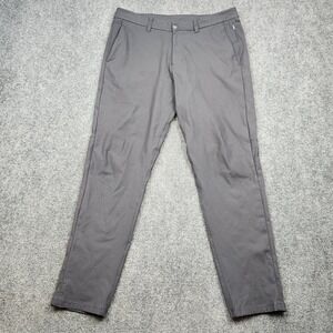 Lululemon Commission Pants Mens 36 Slim Gray Chino Stretch Casual Golf Athletic